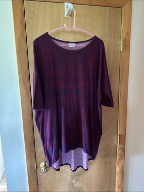 Lularoe Irma - soft legging material, Purple Patterned